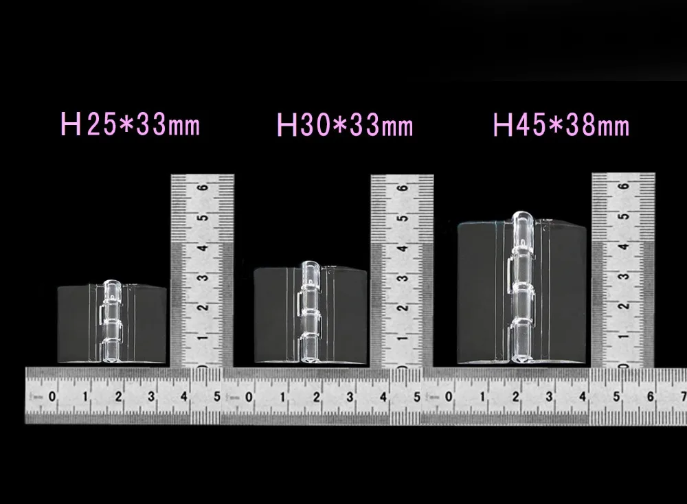S/H25x33MM; M/H30X33MM; L/H45x38MM акриловая петля прозрачная петля Петля из плексигласа навесная Петля из оргстекла аксессуары для мебели