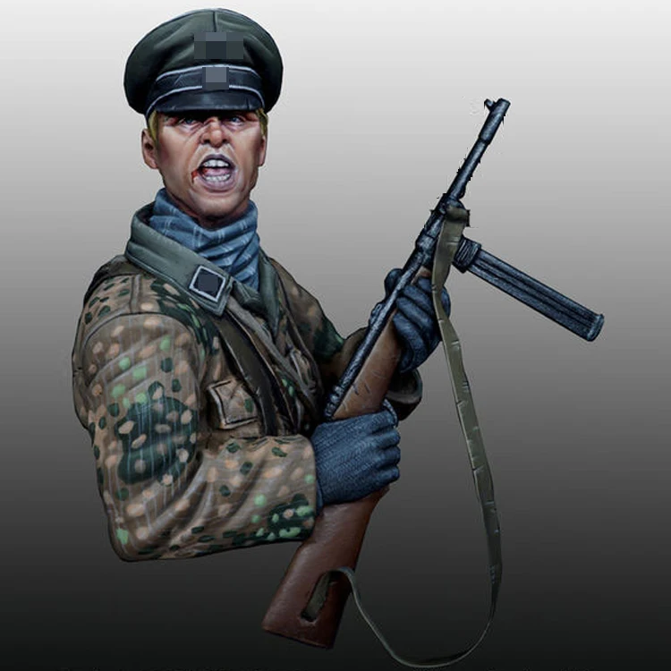 

1/12 Untersturmfiihrer - Spring 1945, Resin Model Bust GK, World War II military theme, Unassembled and unpainted kit