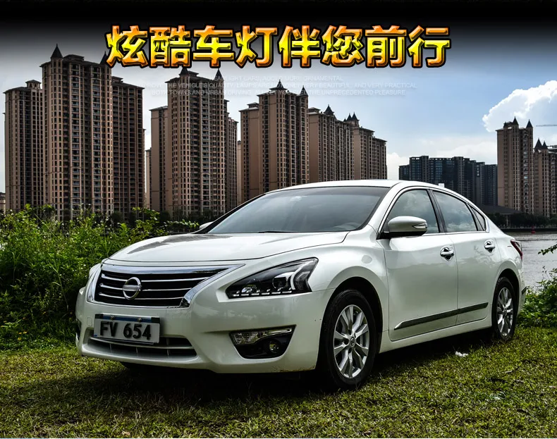 Для фар Nissan Teana 2013- с светодиодный DRL и ксеноновой лампочкой двойные Оптические Линзы Аксессуары для внешних ламп