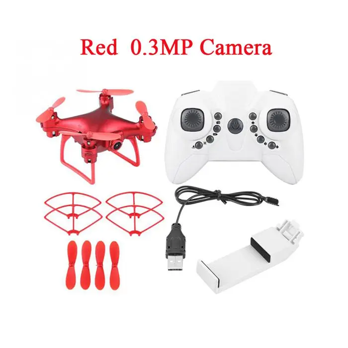 0.3MP Red S13 Радиоуправляемый Дрон с Wi-Fi FPV 0.3MP/2MP Камера светодио дный легкие воздуха Давление высота Удержание Безголовый режим RC горючего вертолет игрушки - Цвет: 0.3MP Red