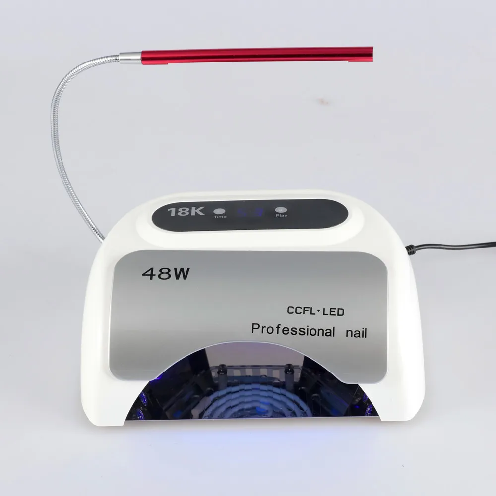 

Nail Dryer 48W UV LED Lamp Nail with Smart Timer Invisible Digital Timer Display With Fan+USB interface LED Lamp Nail