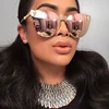 Emosnia Pink Sunglasses Rose Gold Skull Oversize Sunglasses Women Brand Designer Big Frame Sun Glasses For Female Ladies Eyewear ► Photo 2/6