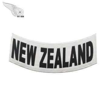 

New Zealand Rocker Patches Embroidered iron on Vest jacket Rider large applique Mongols motorcycle patches for clothing custom