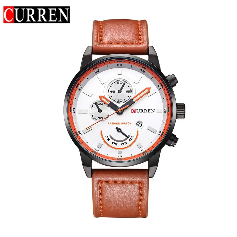 Relojes Curren Мужские Спортивные кварцевые часы мужские s часы лучший бренд роскошные кожаные Наручные часы Relogio мужские часы 8217