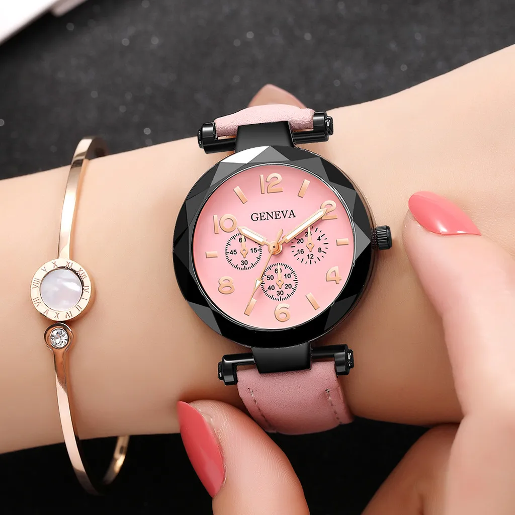 

Fashion Women's Watch Roman Numerals Leather Analog Quartz Wrist Watches
