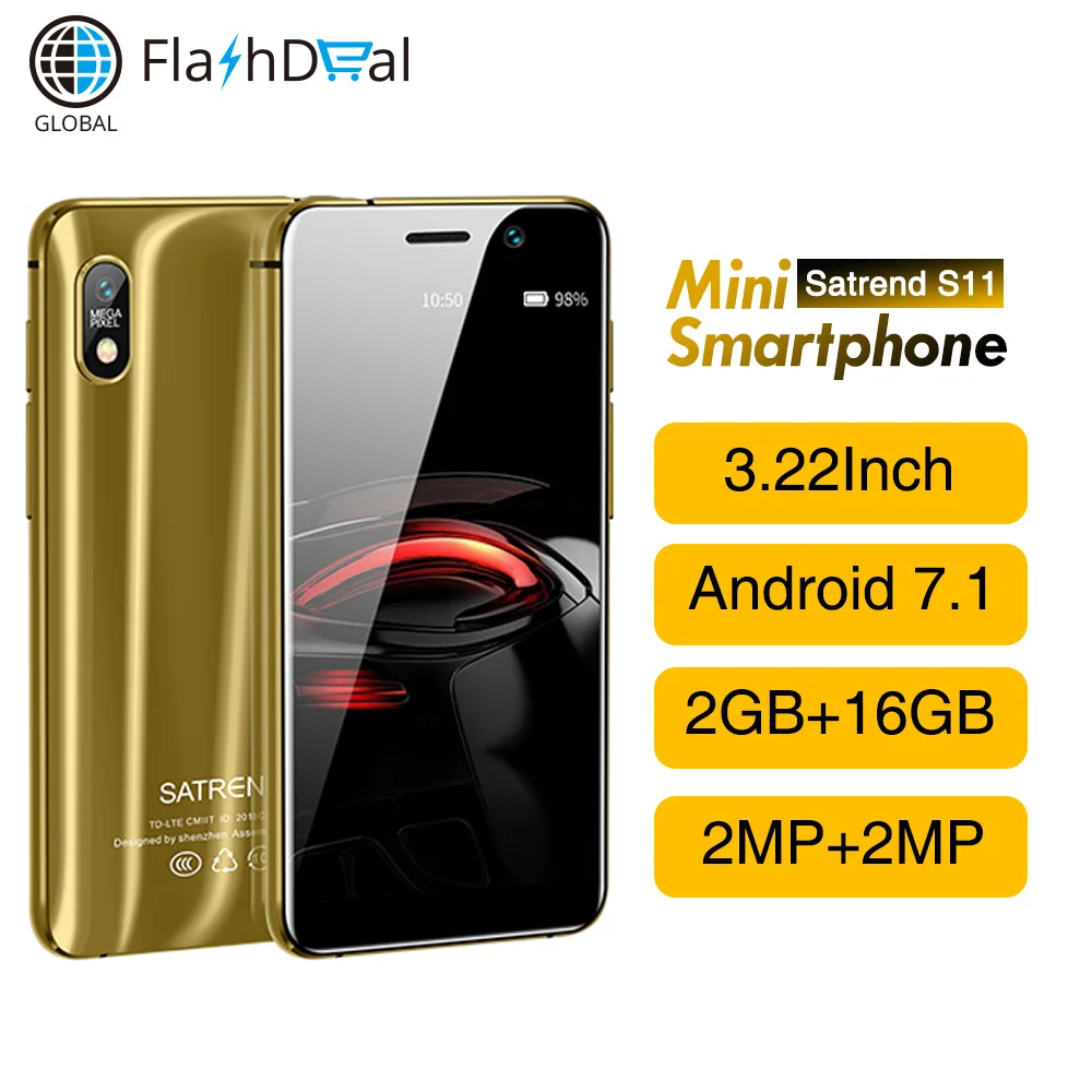 Satrend S11 4G LTE смартфон MTK6739 Android 7 1 четырехъядерный 3 22 дюймов 2 Гб 16 карманный мини