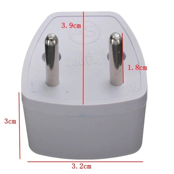 Universal US/UK/AU To EU AC Power Adapter 2 Pins Travel Converter Adapter Charger Plug
