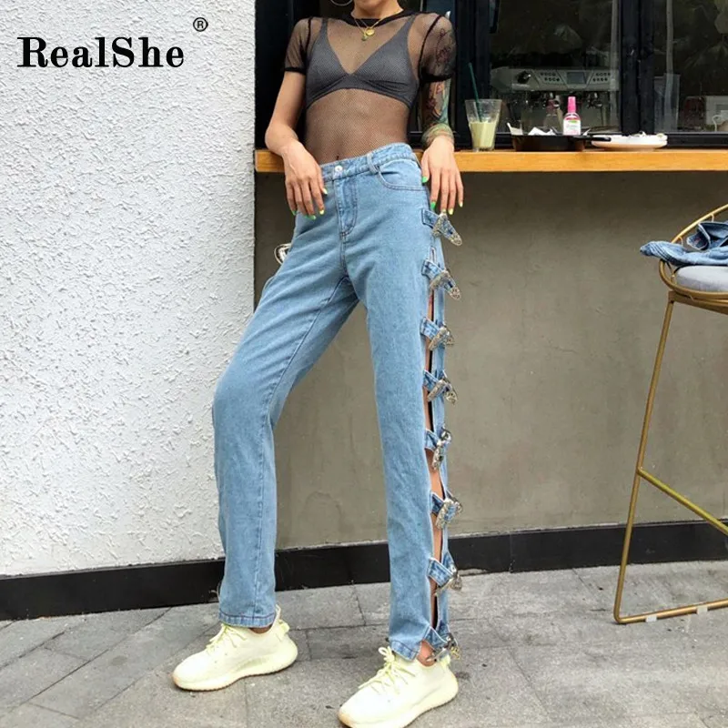 RealShe 2019 штаны высокого качества женские Леггинсы для йоги длиной до щиколотки женские брюки летние повседневные брюки Pensil