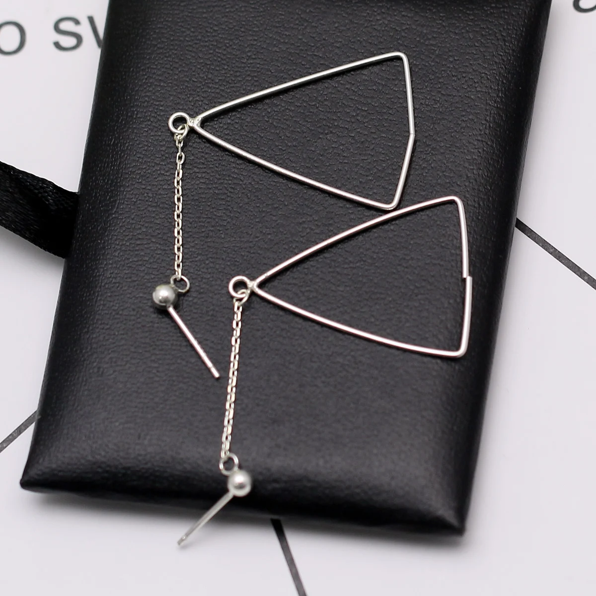 Beadsnice треугольная Длинная цепочка Серебряные висячие серьги женские вечерние ювелирные изделия ID3754/37548