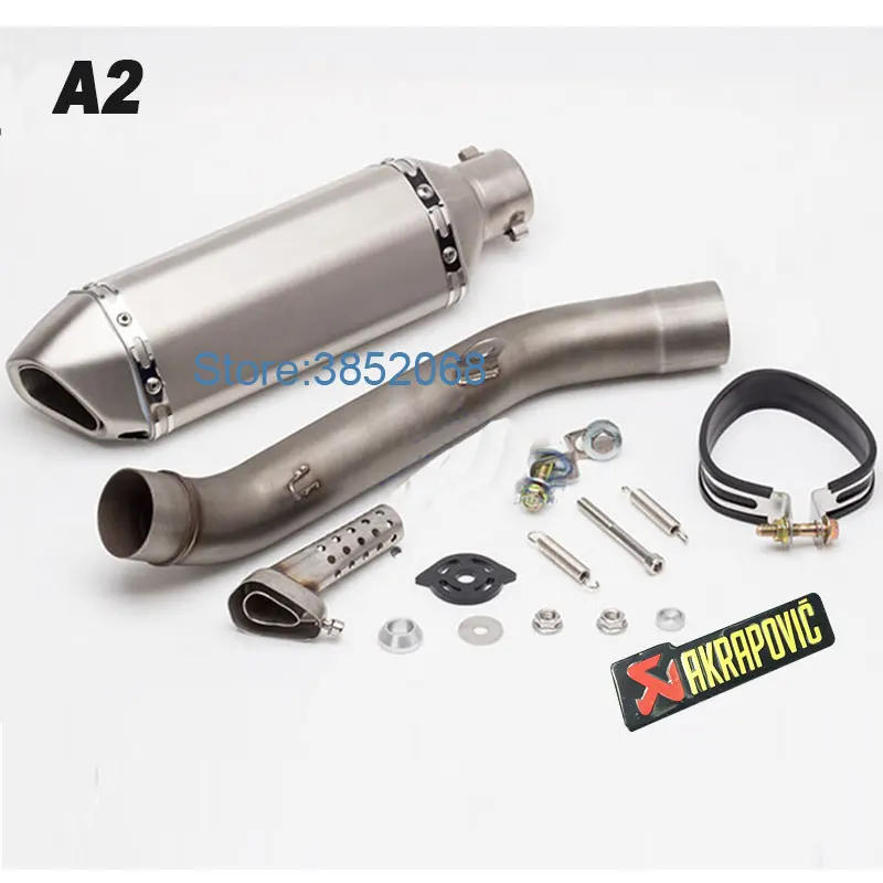 Moto rcycle выхлопная система Труба среднего звена с Akrapovic выхлопной глушитель moto Slip on выхлопных газов для Kawasaki Z800 Z 800 2013