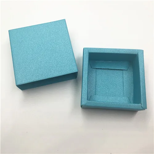Lake Blue 20 шт Подарочная коробка из крафт-бумаги, пустая маленькая упаковочная коробка для ювелирных изделий, 6 цветов для подарка, мыла ручной работы, рукоделия, украшений, игрушек, коробок для конфет - Цвет: Lake Blue