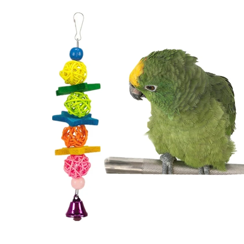 3/6 шт. набор Bird игрушки-качели насест для попугая игрушки Лестница для лазания красочные гирлянда с колокольчиками жевательные игрушки для попугаев