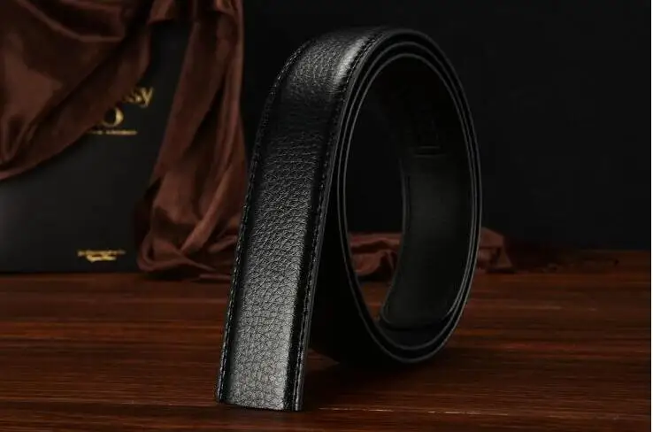 black 120cm Новая модная мужская деловая Пряжка из сплава с автоматической пряжкой уникальные мужские пряжки для ремня 3,5 см с белым поясом Роскошная Мода - Цвет: black 120cm
