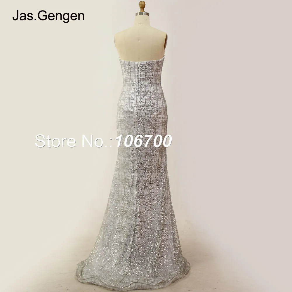 Новое поступление элегантные длинные платья для выпускного вечера vestidos de fiesta Блестящая серебряная блестящая ткань вечернее бальное платье в виде русалки халат Soiree 1120