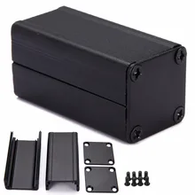 Экструдированный алюминиевый электронный ящик для проекта черный DIY блок питания Корпус чехол 50*25*25 мм