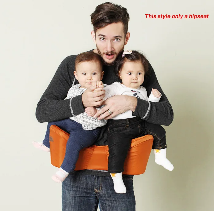 Близнецы, ремень на пояс, ремни для переноски ребёнка, многофункциональное Рюкзаки-кенгуру тип талии стул перед стул ребенка ремнем Twin Детский рюкзак - Цвет: Оранжевый