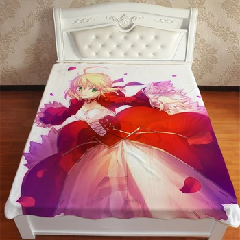 

Anime Manga Fate Stay Night Saber Sofa Bed Kid Adult Throw Blanket Warm 005
