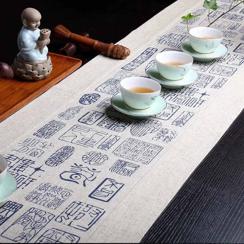 Китайский стиль Настольный бегун s Zen классический высококачественный настольный бегун кровать украшения в виде флагов ZQ-05