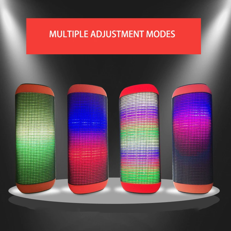Bluetooth динамик, пластиковый, модный, Led, цвет, Dis, изменение цвета, карта, беспроводной, низкий звук, для улицы, портативный, четыре цвета