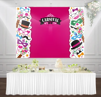 

HUAYI pink carnival prom photography backdrop background for girls birthday party xt-7462