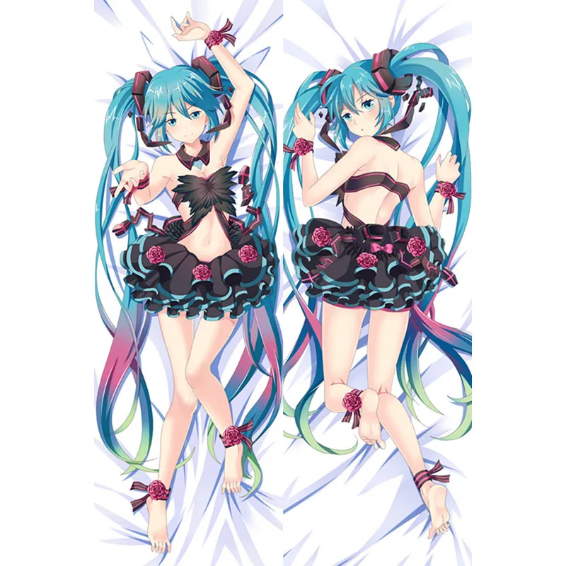 Аниме Хацунэ Подушка «Мику Хацунэ» Чехлы Hatsune Подушка «Мику Хацунэ» случае сексуальные 3D двухсторонние постельные принадлежности обнимая Наволочки для подушек Настройка HK05A