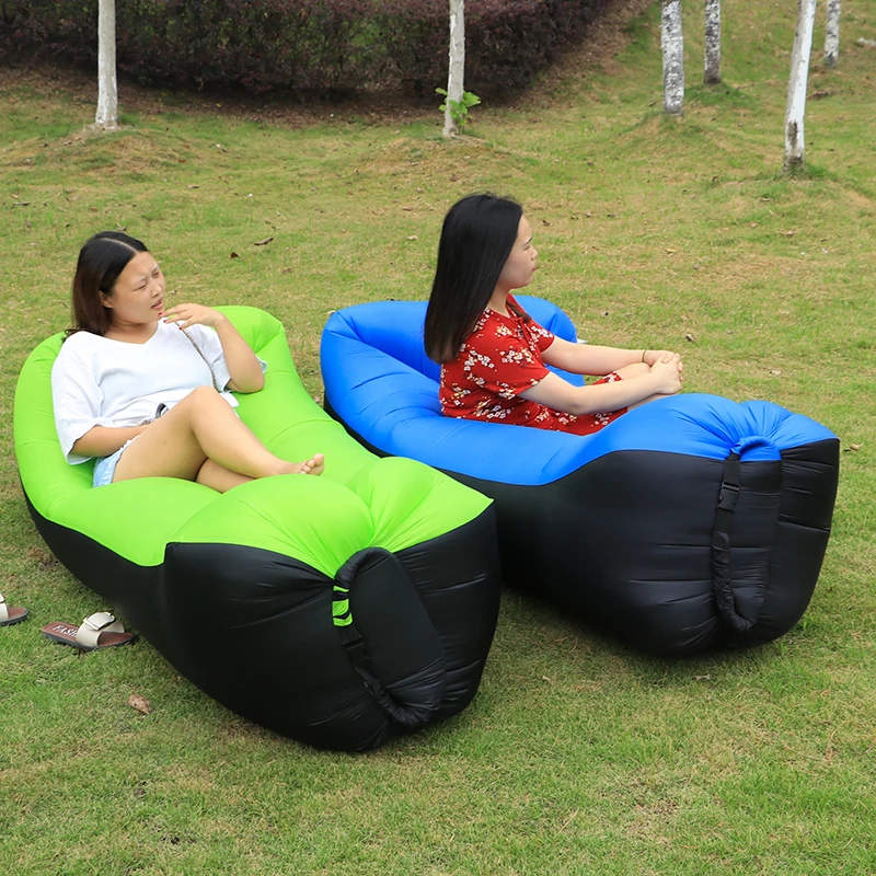 Sleeping bag camping equipment lazy bag inflatable air ...