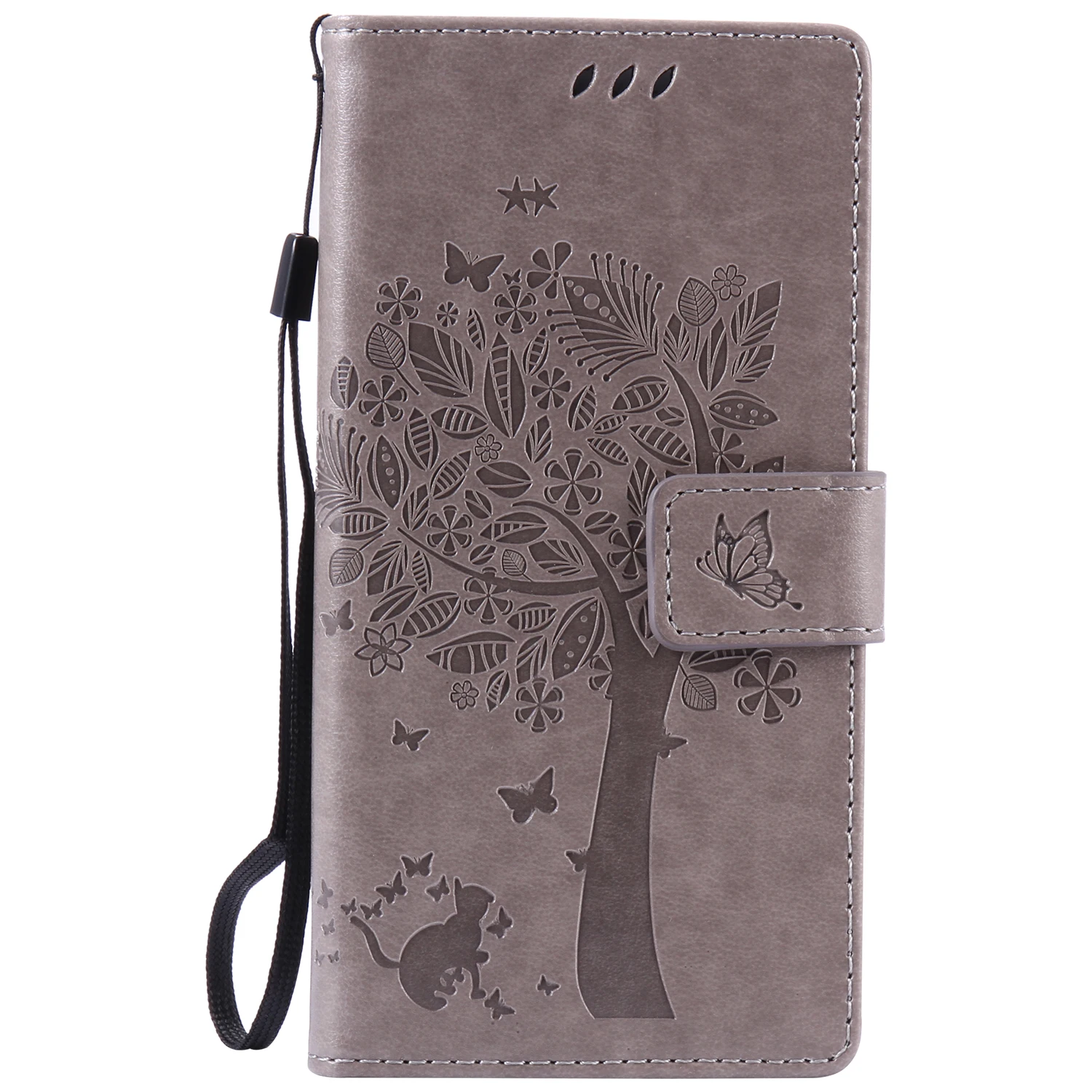 gray Флип-кейс для Galaxy J727s SM-J727AZ, кожаный чехол для SamSung SM-j727p, сумка Galaxy SM-J727A, коробка 5,5" - Цвет: gray