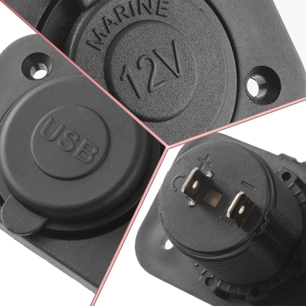 DC 12 В/24 В синий светодиодный цифровой двойной Переходник USB для зарядки в машине вольтметр прикуриватель 12 В розетка 3 отверстия панель автомобиля лодка морской