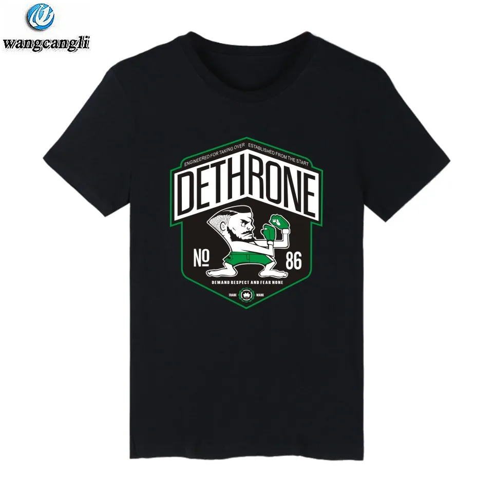 Dethrone Conor McGregor Dublin футболка для мужчин, модная мужская футболка с коротким рукавом, брендовая качественная хлопковая футболка, топы, быстрая