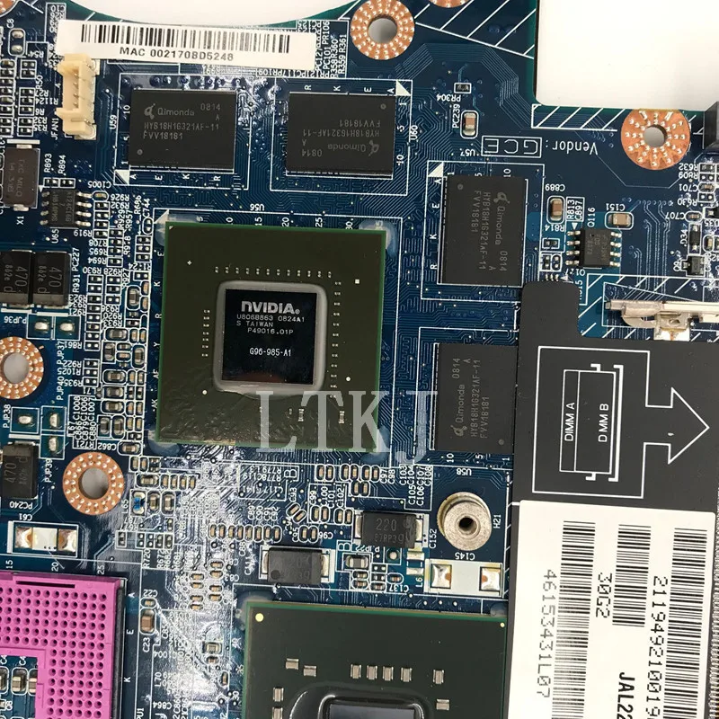 Высокое качество для Latitude E6500 Материнская плата ноутбука CN-0P018G 0P018G P018G JAL22 LA-4051P G965 полностью протестирована