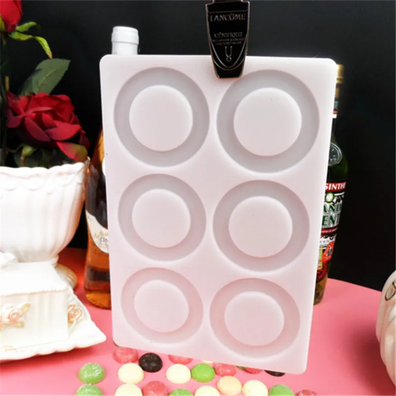 Горячая новинка пустые круглые шоколадные конфеты Jello 3D силиконовая форма для