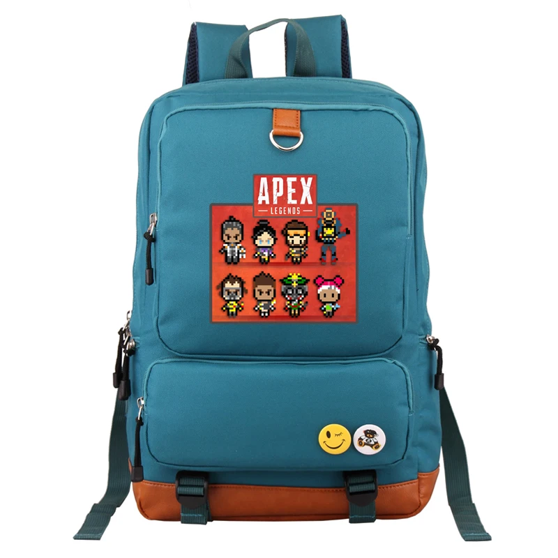 Игровой Apex Legends школьная сумка унисекс рюкзак для мальчиков девочек подростков Повседневная сумка на плечо, для студентов походный рюкзак для ноутбука сумки - Цвет: A blue