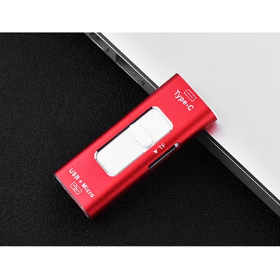 red Утхай C04 Тип Закрытая акционерная Компания C& Micro USB и USB 3 в 1 USB OTG кард-ридер высокоскоростной Универсальный OTG TF/SD для Android и ПК, удлинитель-переходник - Цвет: red
