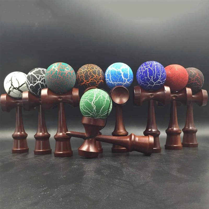Бронзовый полный Crackle шар Kendama 18 см умелое жонглирование мяч Игрушка снятие стресса деревянные игрушки случайный цвет подарки на день рождения