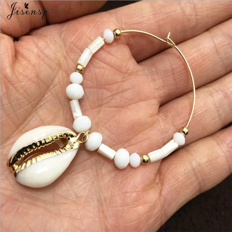 

Jisensp Boho Style Summer Beach Seashells Earrings Fashion Jewelry for Women Girls Birthday Party Gift boucle d'oreille femme