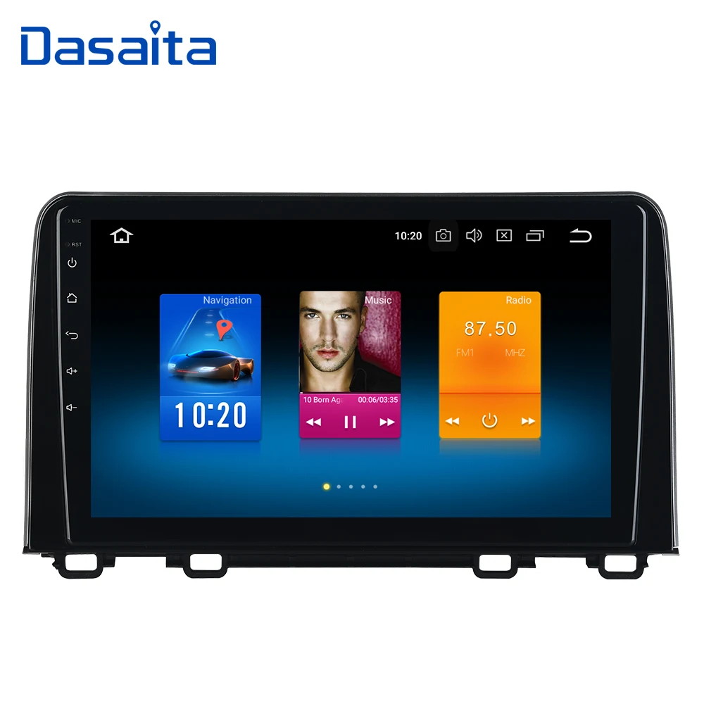 Dasaita " Автомобильный мультимедийный Android 9,0 1 Din для Honda CRV радио тюнер 4*50 Вт автомобильный mp3-плеер