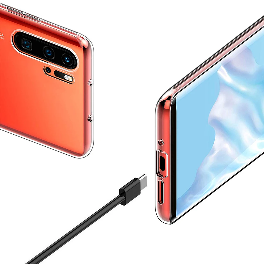 Прозрачный чехол для huawei P30 Pro высококачественный мягкий силиконовый телефона из