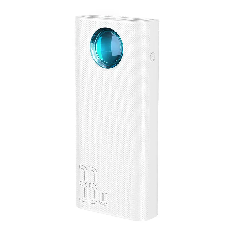 Baseus 30000 мАч портативное зарядное устройство для iPhone samsung Xiaomi 4 USB PD3.0 QC 3,0 быстрое зарядное устройство Внешняя батарея повербанк - Цвет: White
