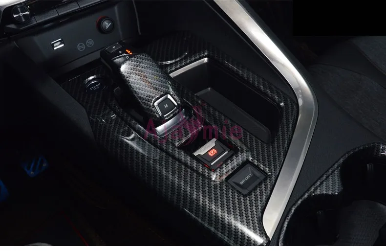 Аксессуары для Peugeot 5008 3008 GT 2017 2018 внутренняя цветная шестеренка из углеродного