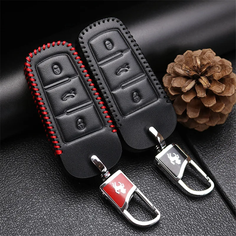 Кожаный чехол Key автомобилей для Volkswagen Vw Passat CC B5 B6 B7 B8 поло T5 Beetle Jetta Mk6 tiguan брелок аксессуары