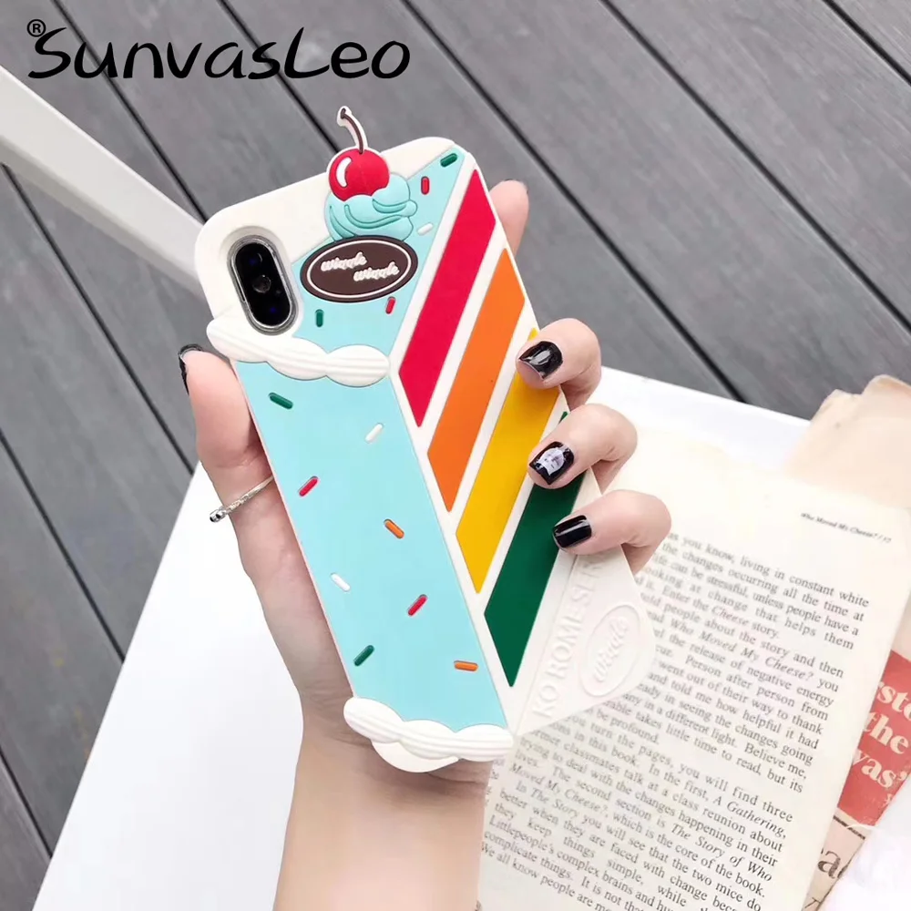 Для iPhone 6 6s 7 8 Plus X XS XR XS Max 3D мороженое и пульт дистанционного управления мультяшный Мягкий силиконовый чехол анти-капля задняя крышка телефона