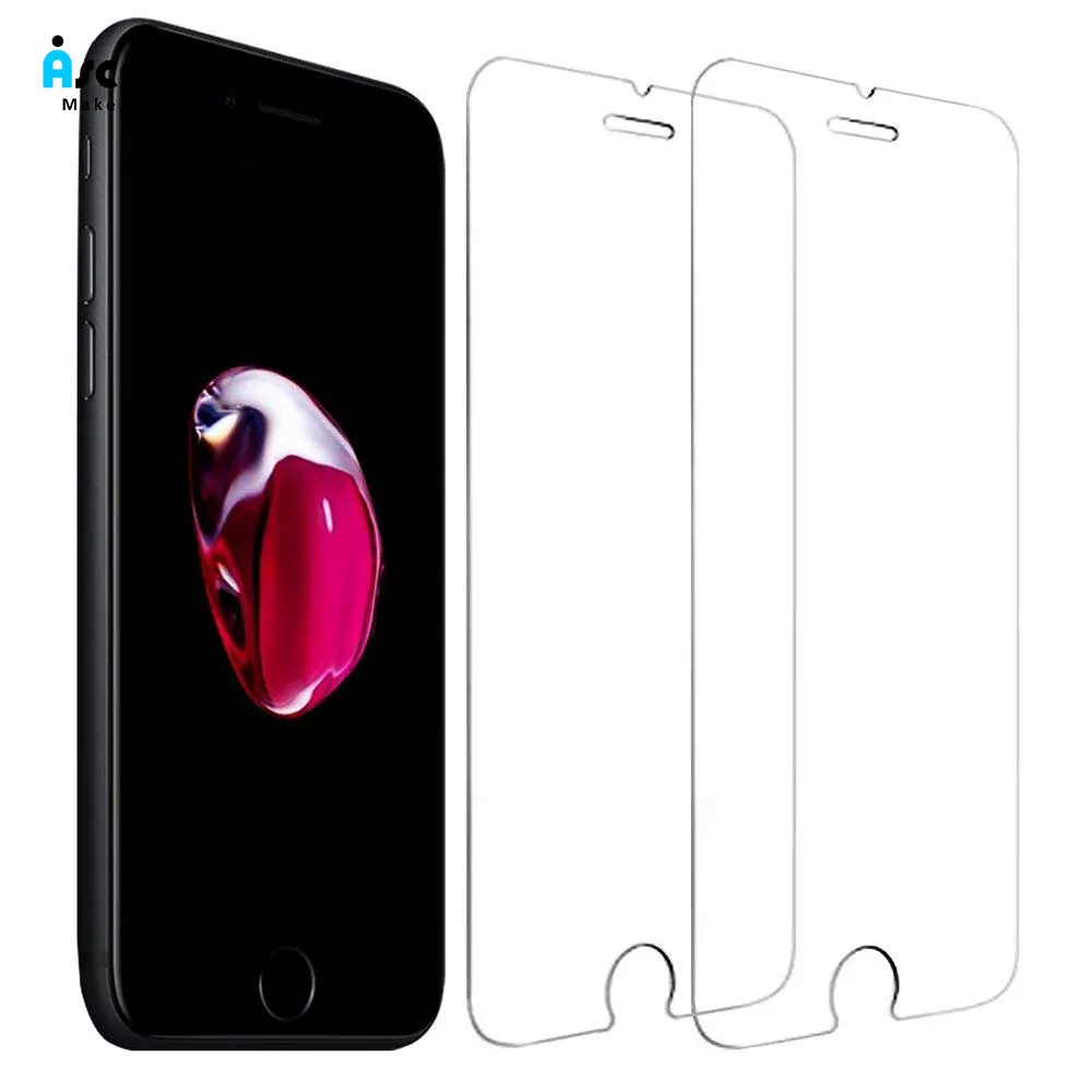 

2PCS For iPhone 8 7 6S Plus 6 X 5 5S SE 5C 11 Pro XR XS Max iPhone7 Tempered Glass Screen Protector Film verre tremp Protection