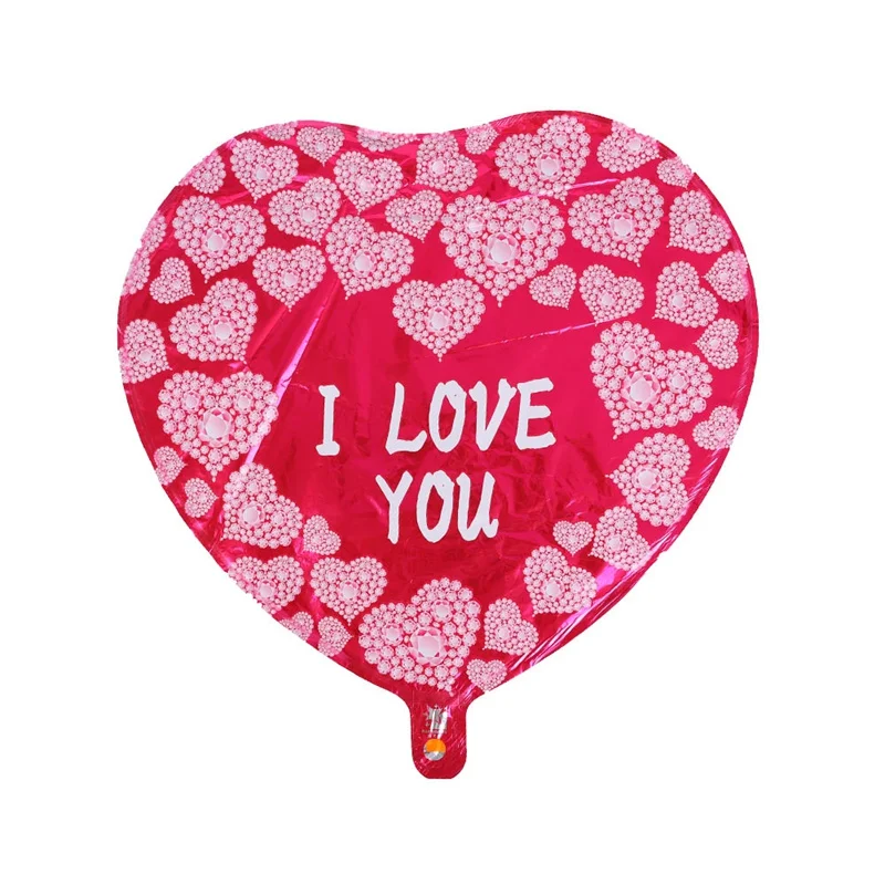 10 Pcs/lot Wedding Decorations Valentine Day High Quality I LOVE YOU Balloon Party Supplies Heart Shape Love Foil Balloons