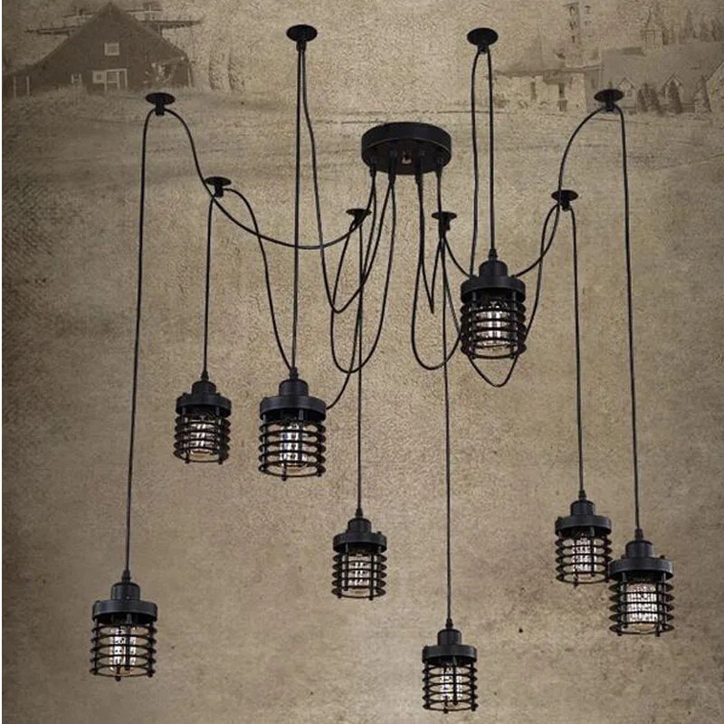 Американская ретро люстра в виде паука персонализированная Люстра для ресторана