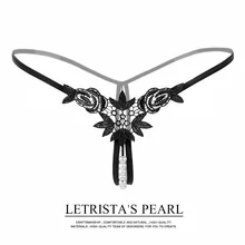 5 pieces Womens Sexy Underwear Pearls Open Crotch Thongs G Strings Women Briefs Lingeri Panties Knickers Tangas Bragas Female