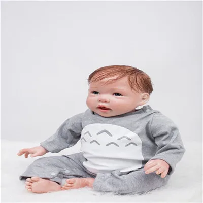 19 дюймов 48 см силиконовые куклы reborn, реалистичные куклы reborn милые детские мальчики и девочки праздничные подарки