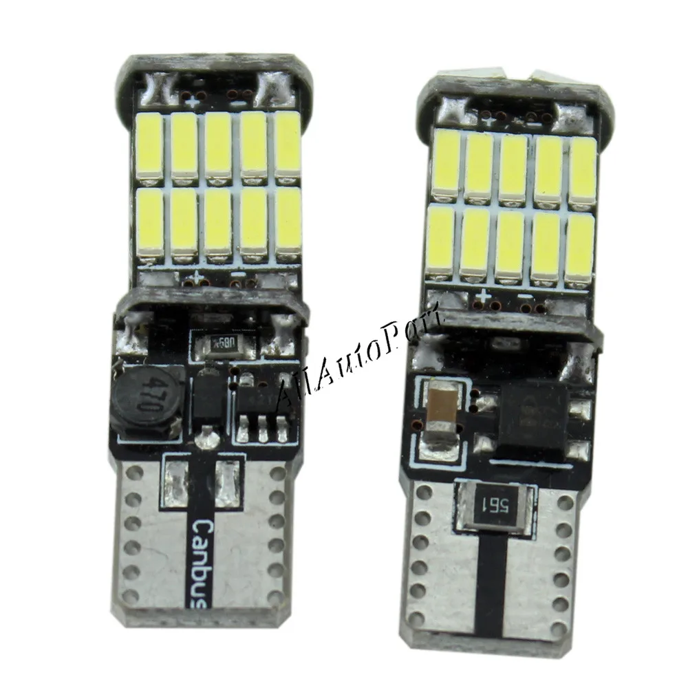 

2x t10 w5w 194 501 led car interior light 26 SMD 4014 Chip pure white Instrument Lights bulb lamp canbus no error 12V 5w5 6000K