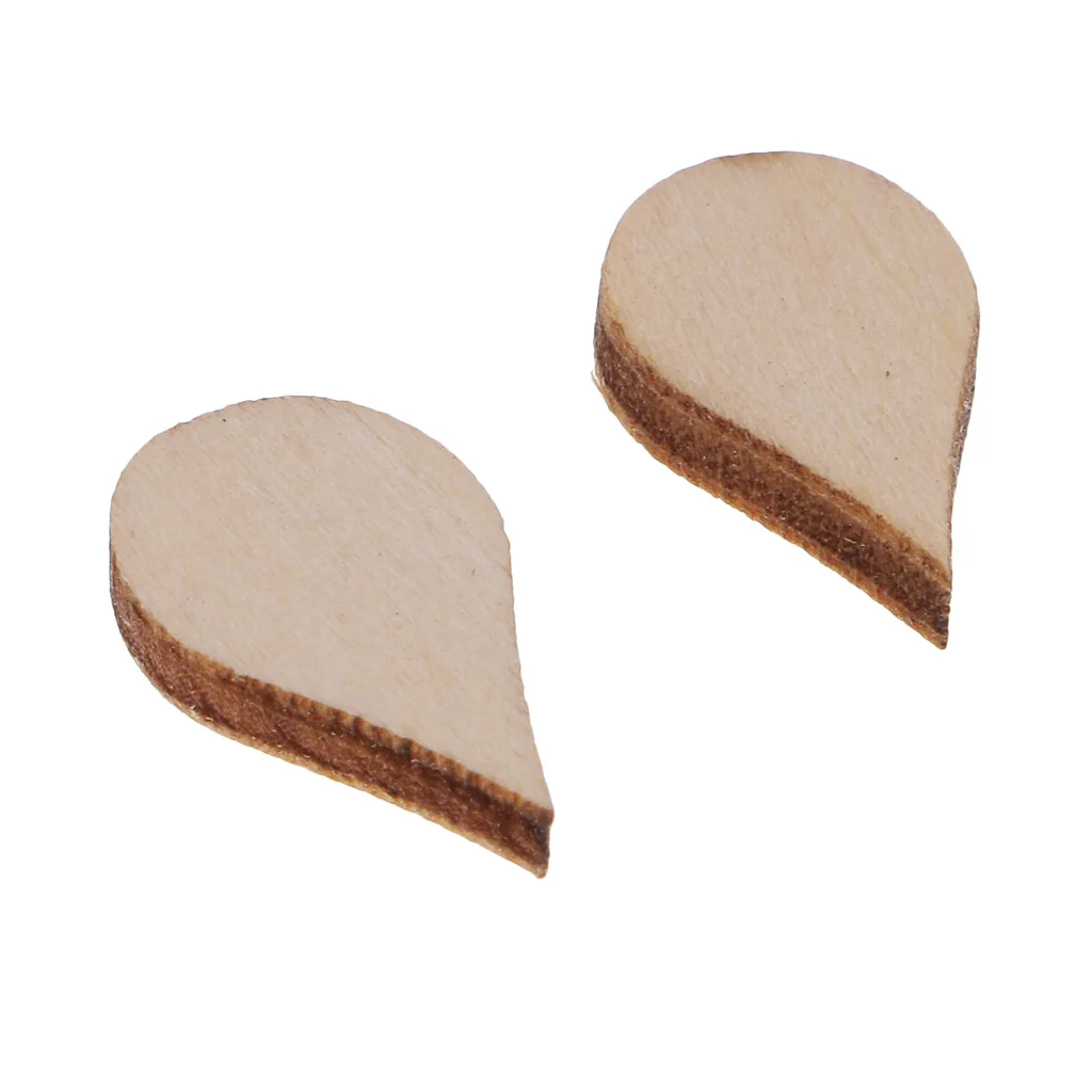 Wooden MDF Drop Shapes Craft Blank Wood Embellishment for Scrapbooking Wedding Party Baby Feet Christmas Decorations DIY