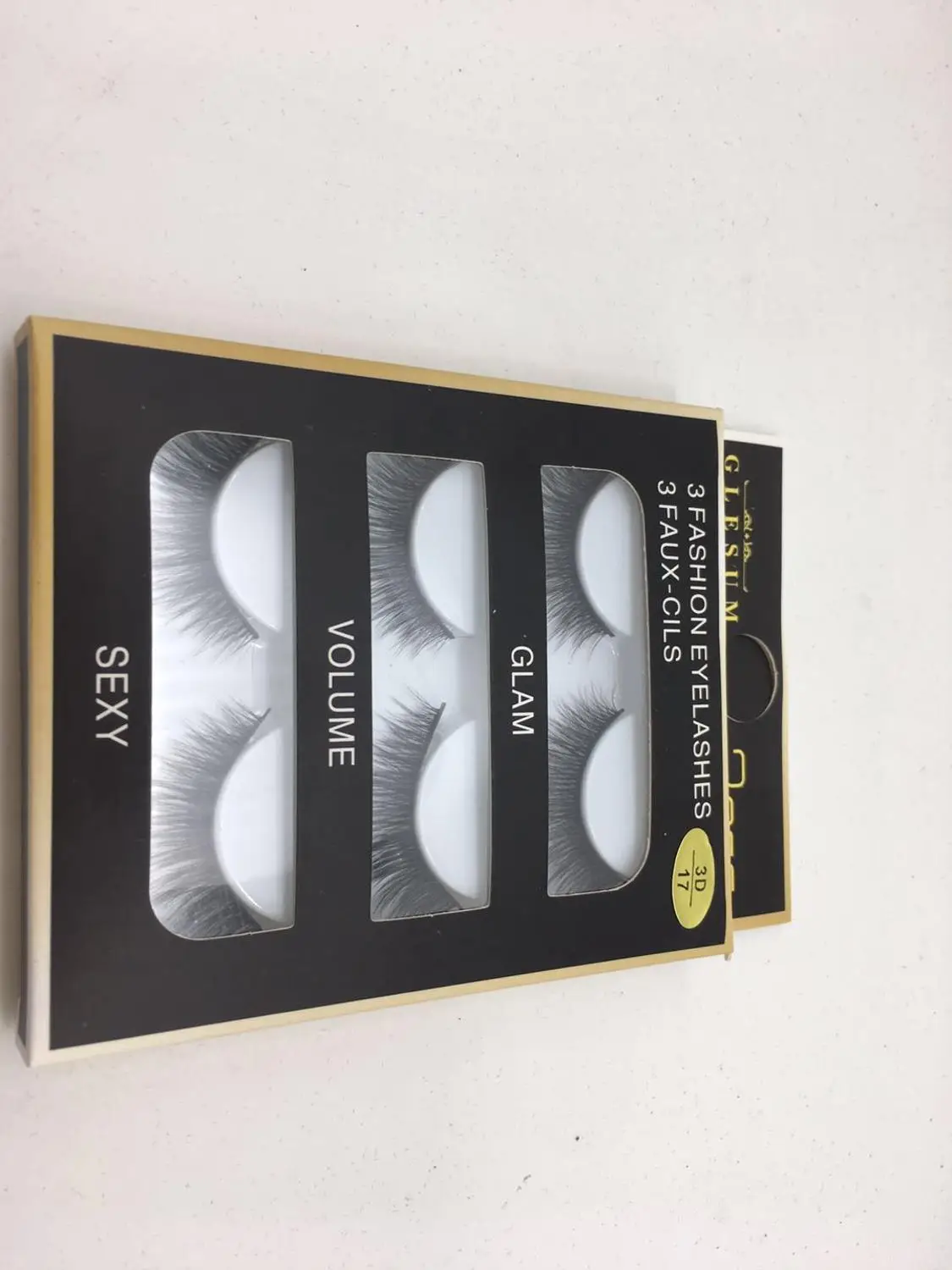 

Glesum 3 Pairs 3 Style 100% Handmade Eyelash Own Brand Russian Volume Eyelashes Mink Eye Lashes