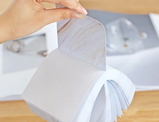 400 шт./упак. Новинка Большой Белый Мраморный Квадратный блокнот для заметок на клейкой основе для бизнес планирования школьные принадлежности канцелярские товары